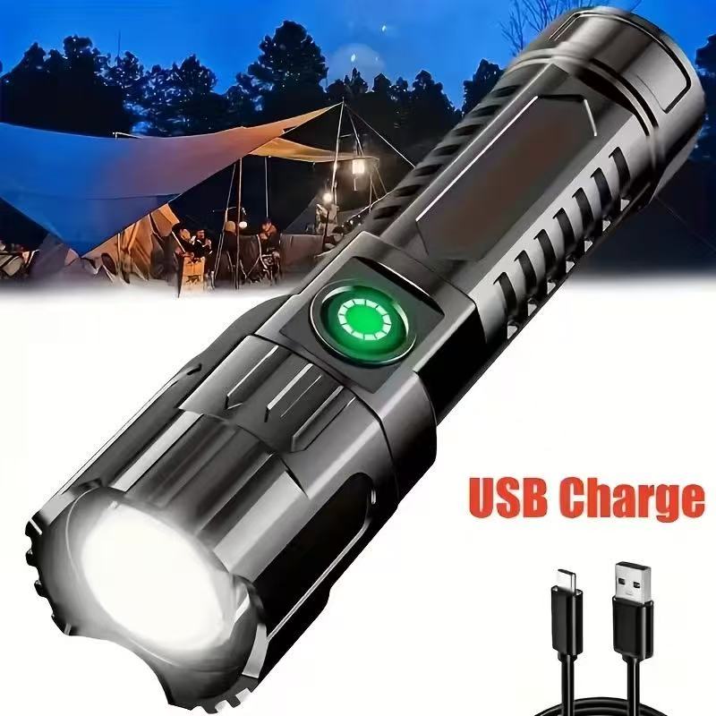 Fish Finder Battery - New High-power Led Flashlight USB Rechargeable